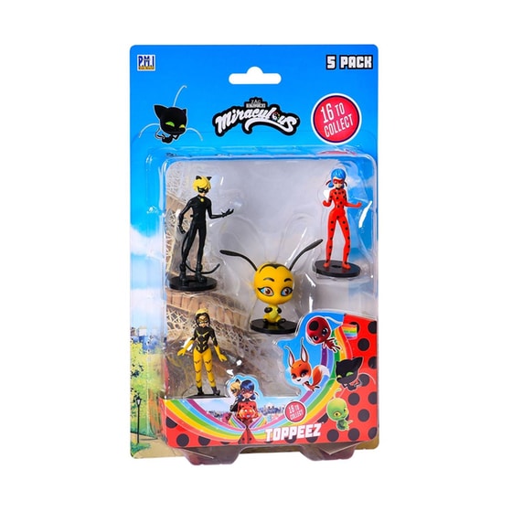 Φιγούρες P.M.I. Miraculous Pencil Toppers - 5 Pack -including 1 hidden character (S1) - Τυχαία Επιλογή image 2