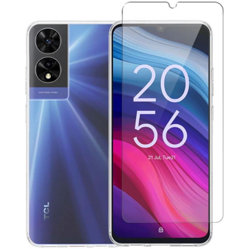 VIVID Θήκη + Προστατευτικό οθόνης TCL 505 - Vivid Back Cover + Full Face Tempered Glass - Διάφανο