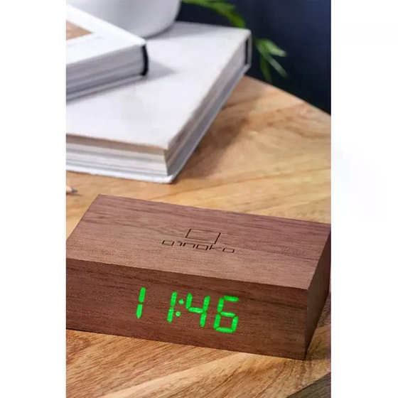 Ρολόι Ξυπνητήρι Gingko Natural Walnut image 3