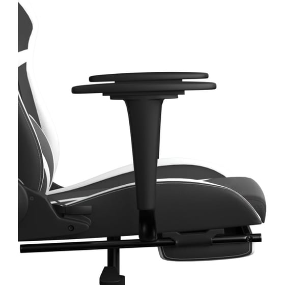 Καρέκλα Gaming VIDAXL 345439 με Υποπόδιο από Τεχνητό Δέρμα - Μαύρη image 7