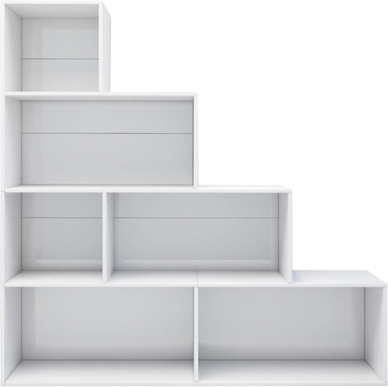 Βιβλιοθήκη VidaXL από Μοριοσανίδα 155x24x160 cm - Λευκό image 3