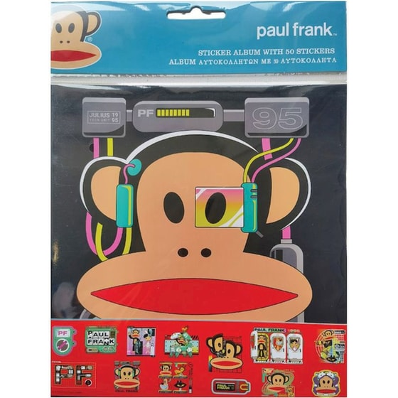Άλμπουμ Αυτοκόλλητων Back me up Paul Frank (50 αυτοκόλλητα) image 0