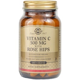Solgar Vitamin C 500mg Rose Hips - 100 ταμπλέτες
