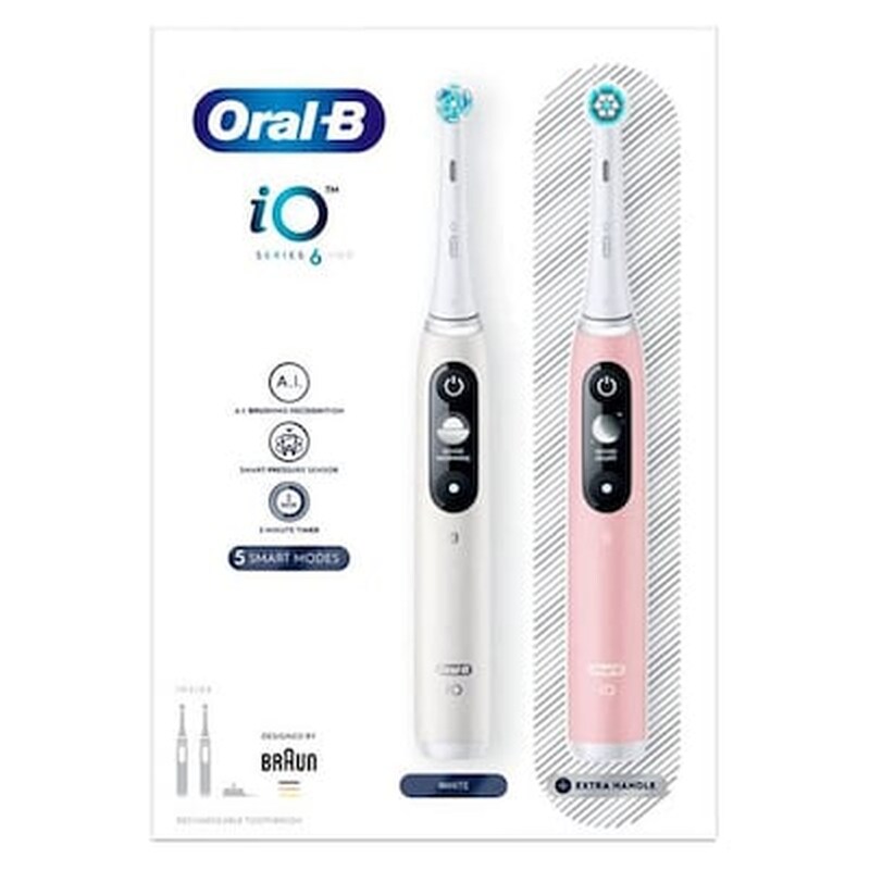 Oral-b Io Series 6 Duo Pink Sand And Sand White