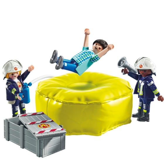 PLAYMOBIL® Action Heroes Πυροσβέστες με στρώμα διάσωσης (71465) image 1