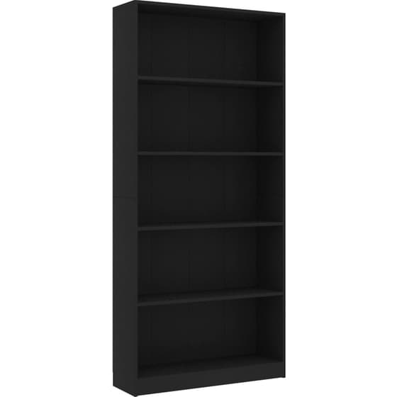 Βιβλιοθήκη VidaXL από Μοριοσανίδα 60x24x175 cm - Μαύρο image 0