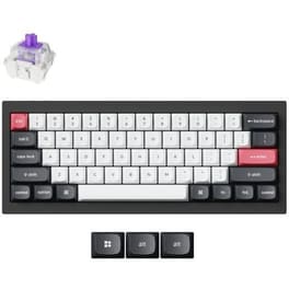 Keychron Q4 HE Q4H-C1 Ασύρματο Ηall Effect Gaming Πληκτρολόγιο 60% με Custom διακόπτες και RGB φωτισμό (Αγγλικό US) Μωβ