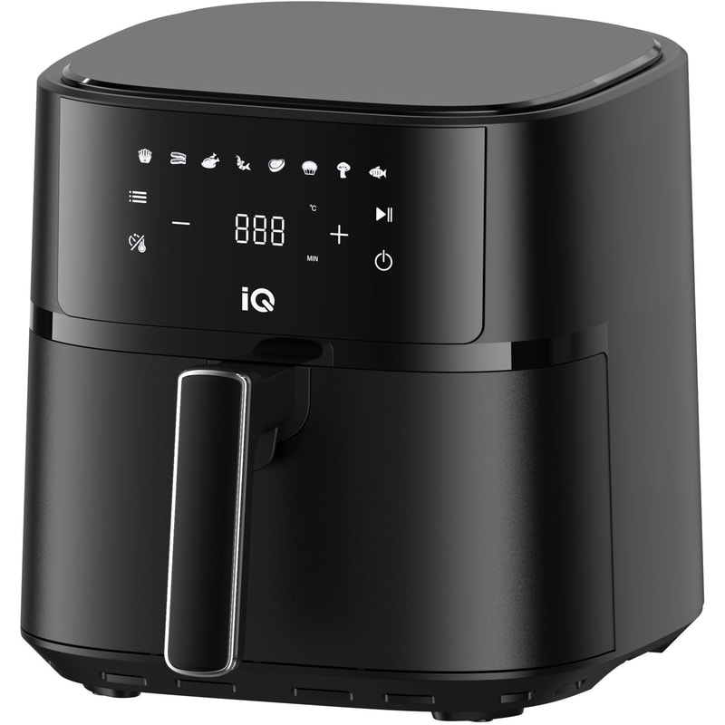 IQ AF-007 1700 W με Αποσπώμενο Κάδο 5.7 L Μαύρη Φριτέζα Αέρος