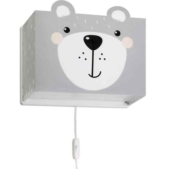 Παιδικό Φωτιστικό Τοίχου Ango Little Teddy 64578 - Γκρι image 0
