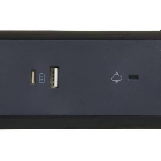 Πολύπριζο Legrand με Διακόπτη 5 θέσεων με δυνατότητα περιστροφής/USB-A/USB-C 1.5m - Black image 3