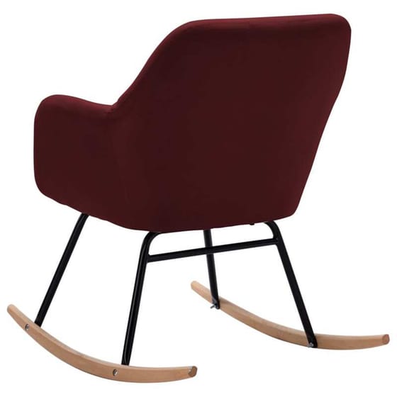 Κουνιστή Πολυθρόνα VidaXL από Ύφασμα - Μπορντό image 3