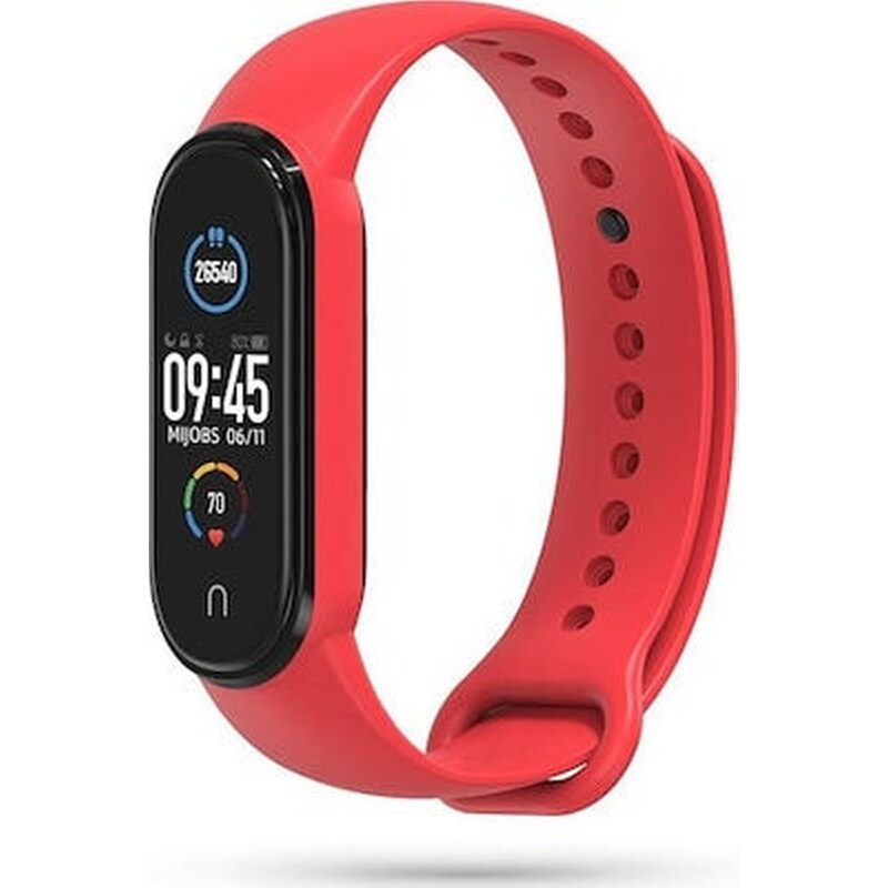 LILAK Λουράκι Lilak για Xiaomi Mi Band 5 - Κόκκινο