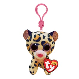 Λούτρινο TY Κλιπ Beanie Boos Livvie Λεοπάρδαλη Καφέ/Ροζ (8.5 cm)