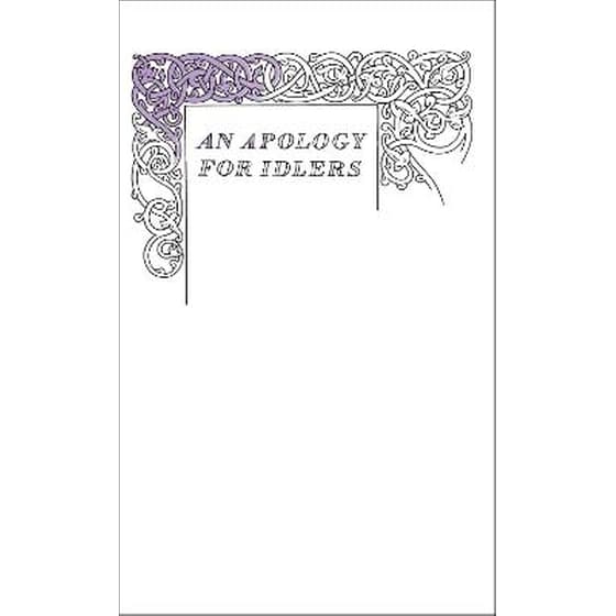 An Apology for Idlers image 0
