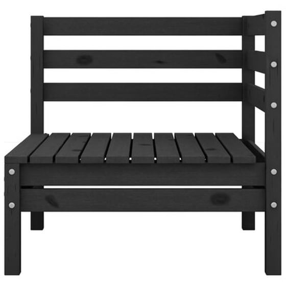 Vidaxl Σαλόνι Κήπου Σετ 6 Τεμαχίων Μαύρο Από Μασίφ Ξύλο Πεύκου image 4