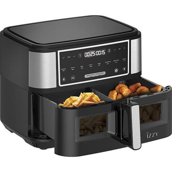 IZZY IZ-8225 με Διπλό Αποσπώμενο Κάδο 2600 W 10 L Μαύρο Φριτέζα Αέρος image 1