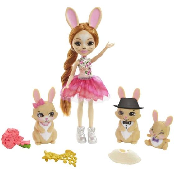 Κούκλα Mattel Enchantimals Royals - Κούκλα και Οικογένεια Λαγουδάκια (GYJ08) image 1