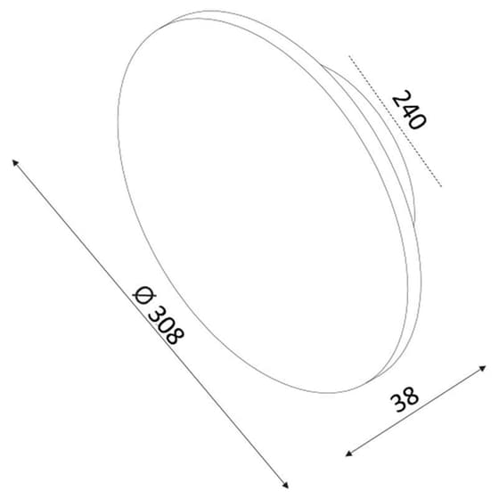 Απλίκα Τοίχου Led Aca Eclipse Zm1715ledwb Ξύλινη 30.8x3.8x3.8 cm - Μαύρη image 2