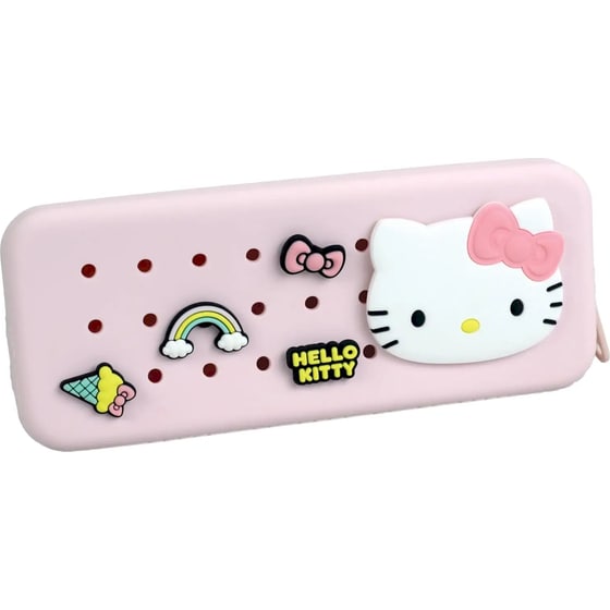Κασετίνα Σιλικόνης Gim Hello Kitty με Pins Pink image 0