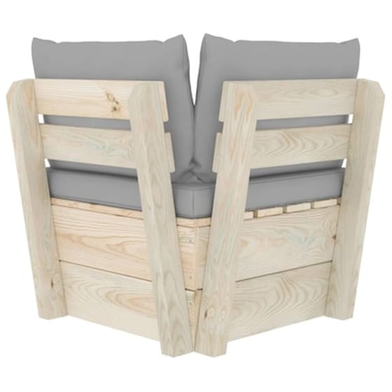 Καναπές Κήπου Γωνιακός VidaXL από Εμποτισμένο Ξύλο Ερυθρελάτης 60x60x65 cm - image 4