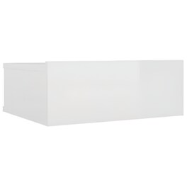 Κομοδίνο Vidaxl Κρεμαστό Από Μοριοσανίδα 40x30x15 cm - Γυαλιστερό Λευκό