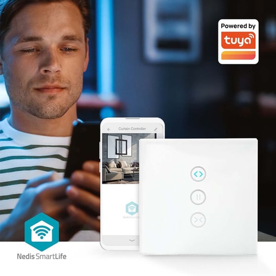 Διακόπτης Τοίχου NEDIS Wi-Fi Smart WIFIWC10WT - Λευκό image 7