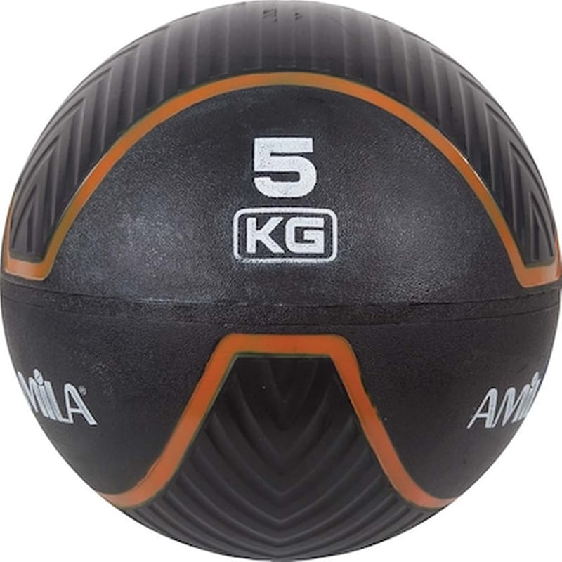 Μπάλα Wall Amila Κατάλληλη για Ενδυνάμωση 5 kg 35 cm από Λάστιχο – Μαύρο