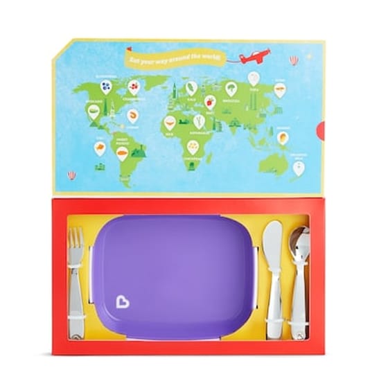 Munchkin Παιδικό Σετ Φαγητού Food Adventure Big Kid Purple - 051876 image 1
