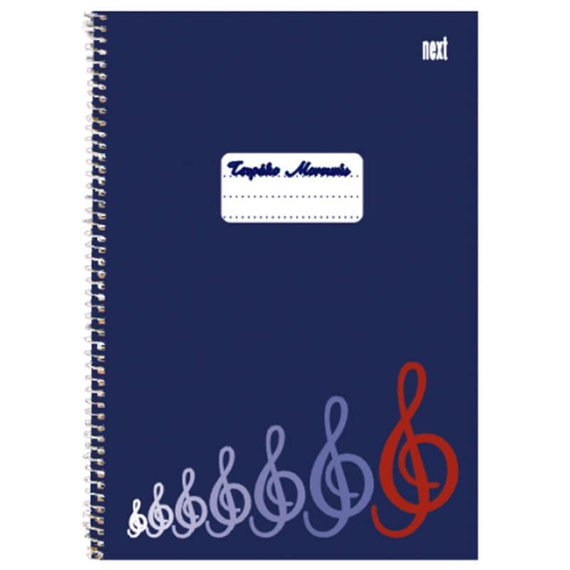 Τετράδιο Μουσικής Σπιράλ Next Μπλε 40 Φύλλων NEXT