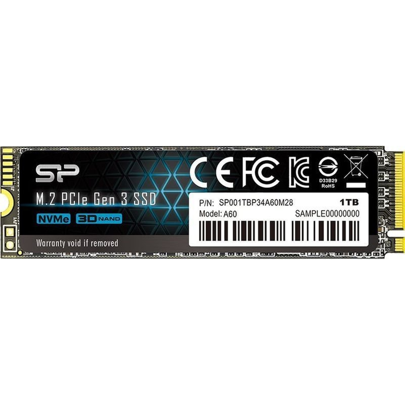 SILICON POWER Εσωτερικός SSD Silicon Power P34A60 NVMe M.2 1TB PCIe Gen3