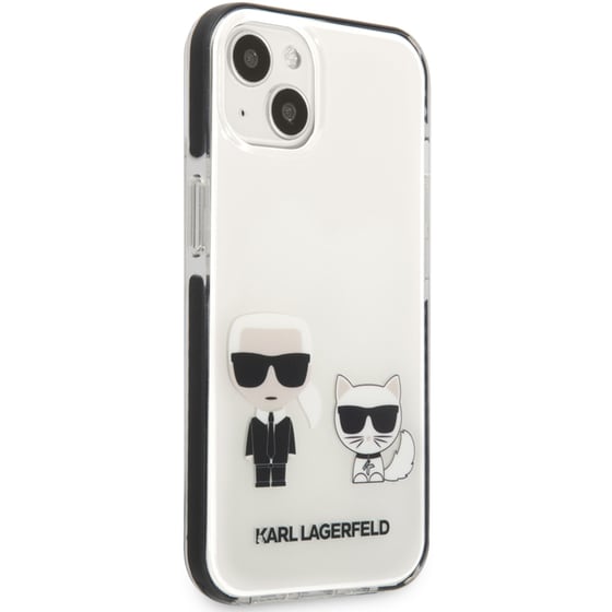 Θήκη Apple iPhone 13 Mini - Karl Lagerfeld Karl + Choupette Hard Case - White image 4
