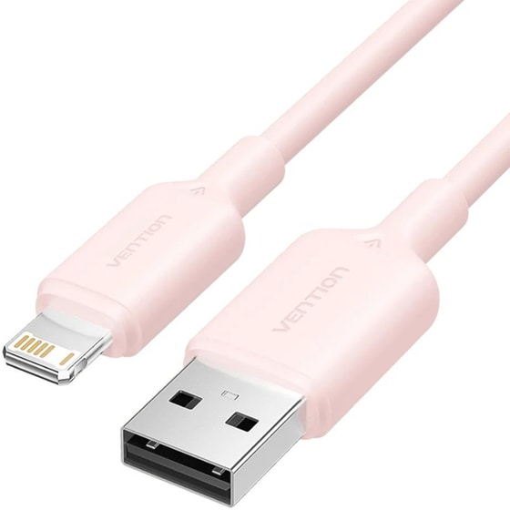 Καλώδιο Φόρτισης Vention USB-A 2.0 to Lightning 2.0m - Ροζ image 0