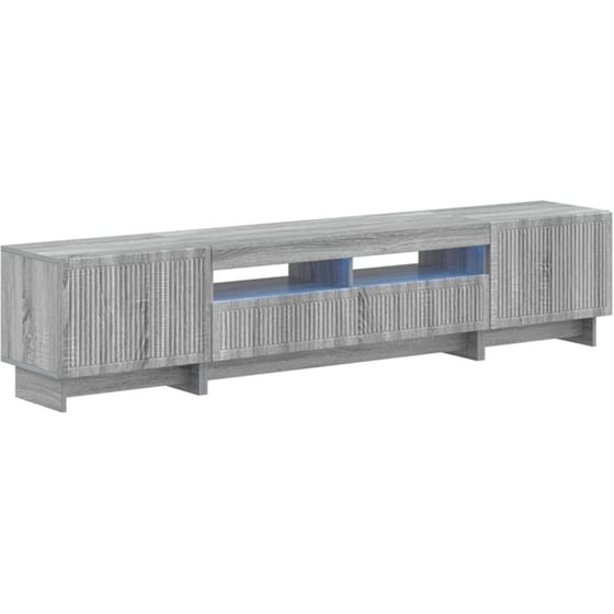 Έπιπλο Τηλεόρασης VidaXL με LED 5 τμχ 198 x 35 x 43 cm - Γκρι Sonoma image 0