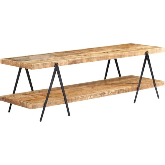 Έπιπλο Τηλεόρασης VidaXL από Ξύλο 160x40x50cm - Καφέ/Μαύρο image 8