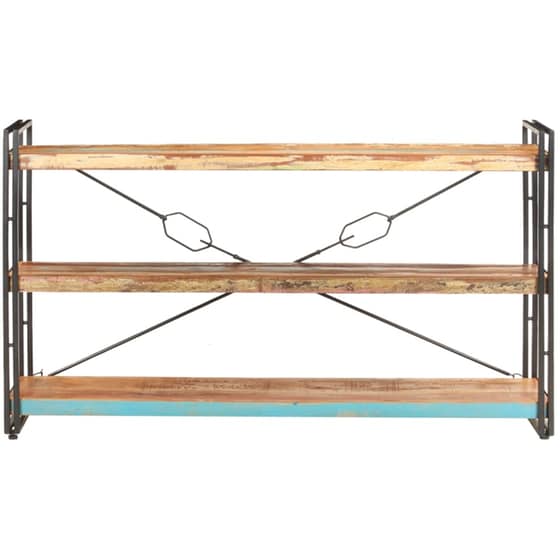 Βιβλιοθήκη VidaXL από Μέταλλο 140x140x80 cm - Καφέ/ Μαύρο image 1