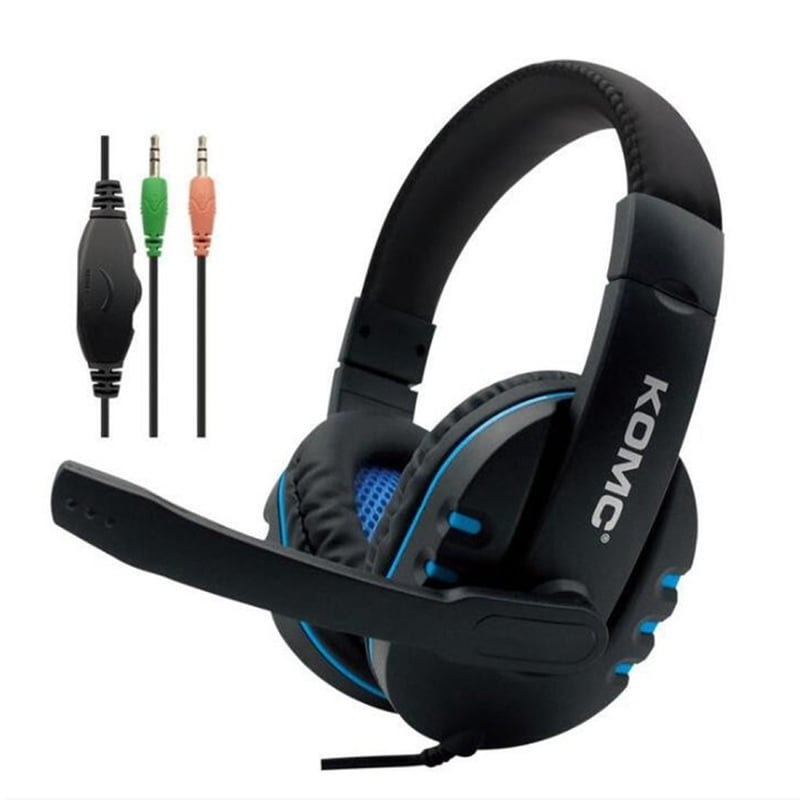 Komc K4 Gaming Ενσύρματα Ακουστικά 3.5 mm Μπλε φωτογραφία