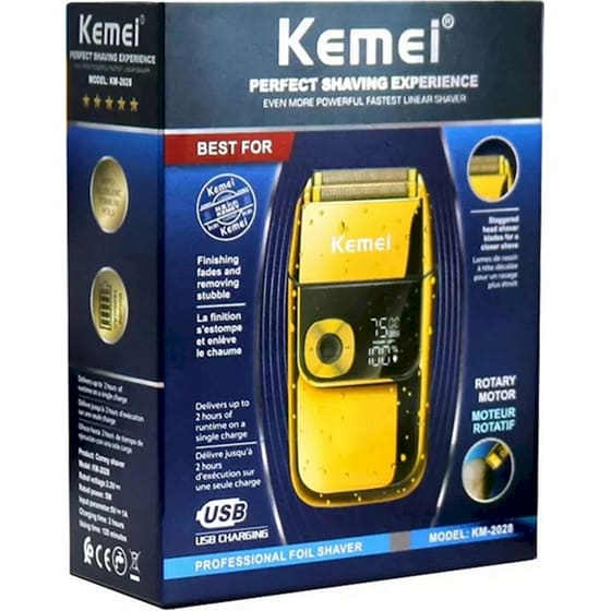 Ξυριστική Μηχανή Kemei KM-2028 Χρυσή image 4