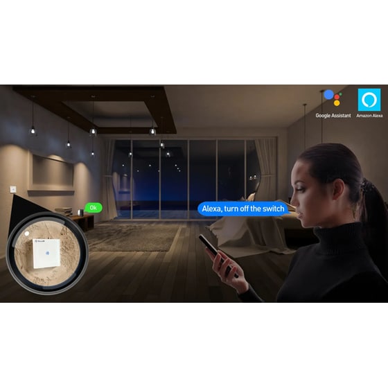 Έξυπνος Διακόπτης Tellur με Wi-Fi,SS1N 1800W - Λευκό image 4