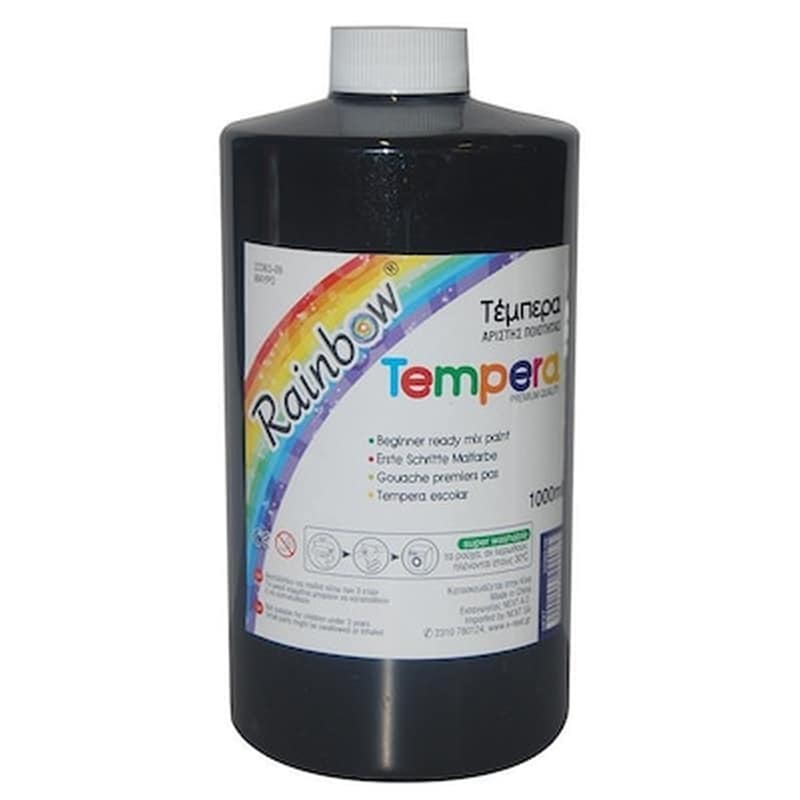 WUXI PHOENIX ARTIST MATERIALS IMP & EXP CO., LTD Rainbow Τέμπερα Μαύρη 1000ml