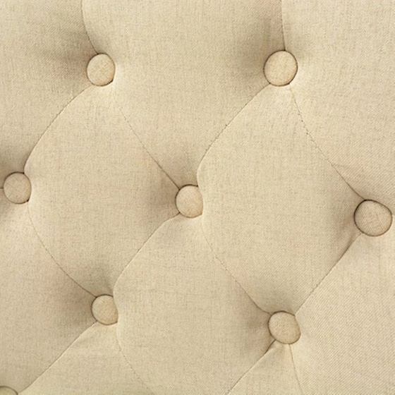 Καρέκλες Τραπεζαρίας Vidaxl Υφασμάτινες 4 Τμχ -  Κρεμ image 2