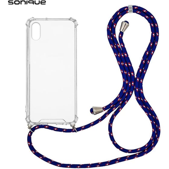Θήκη Apple iPhone X / iPhone XS - Sonique με Κορδόνι Armor Clear - Μπλε image 0