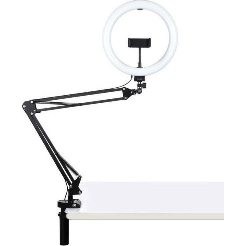 Puluz PKT3090B Desktop Arm Stand με LED Vlogging Ring 26cm