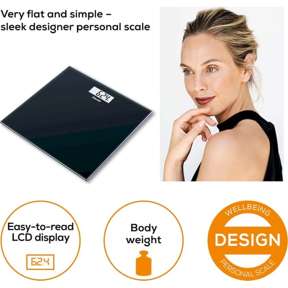 Ψηφιακή Ζυγαριά Σώματος Beurer GS 10 Μαύρη image 2