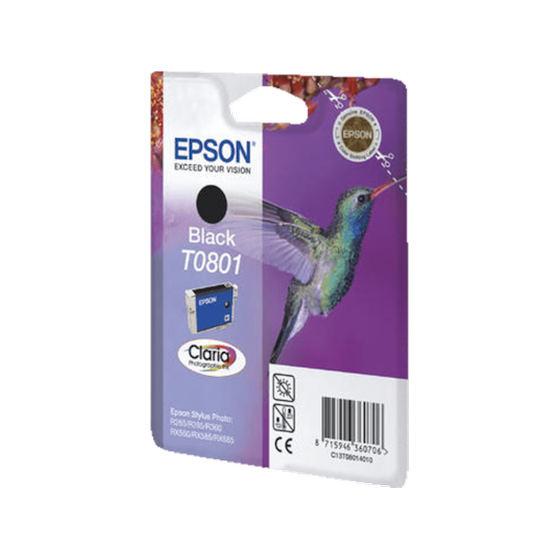 Epson T0801 Μαύρο Μελάνι Εκτυπωτή C13T08014011 image 0