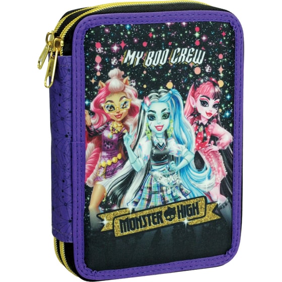 Κασετίνα Παραλληλόγραμμη Γεμάτη Monster High Boo Διπλή image 0
