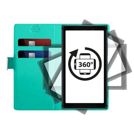 Θήκη Universal 5.5" - Puro Bi-Color Wallet Λευκό/Πράσινο image 3