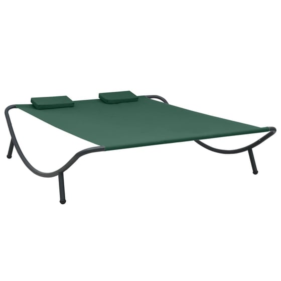 Ξαπλώστρα/ Κρεβάτι VidaXL από Ατσάλι 200x173x45 cm - Πράσινη image 0