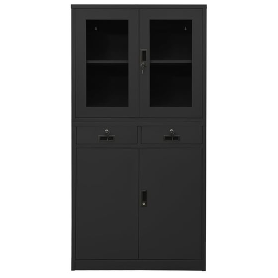 Ντουλάπα Γραφείου VidaXL από Ατσάλι 90x40x180 cm - Ανθρακί image 2