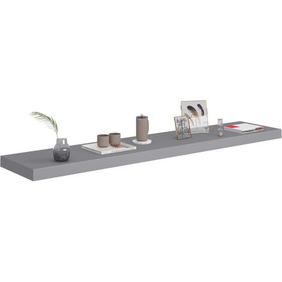 Ράφια Τοίχου VidaXL από MDF 120x23.5x3.8 cm 4 Τμχ - Γκρι image 6