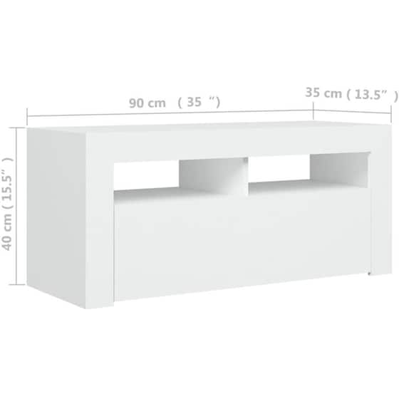Έπιπλο Τηλεόρασης VidaXL Επεξεργασμένο Ξύλο  90x35x40cm - Λευκό image 10
